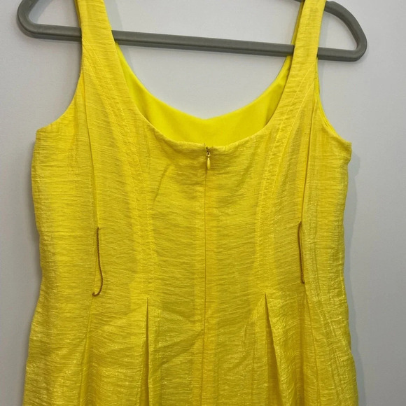 Nine West Sunshine Yellow Fit Flare Summer Dress Bright Bold size 6 - Picture 6 of 10